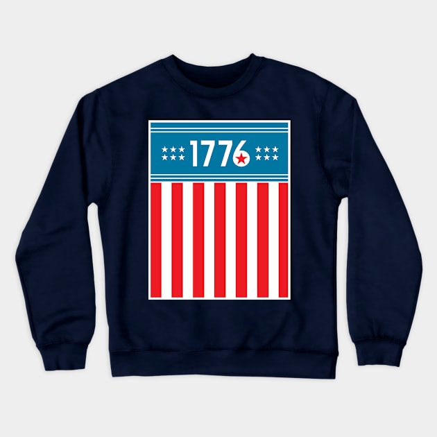 1776 'Merica Crewneck Sweatshirt by BentonParkPrints